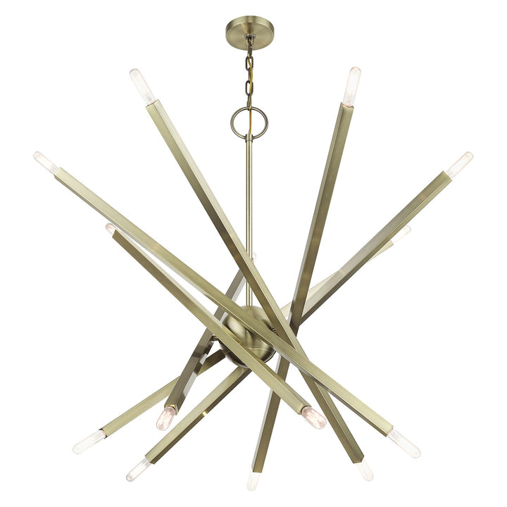 14 Light Antique Brass Extra Large Foyer Chandelier