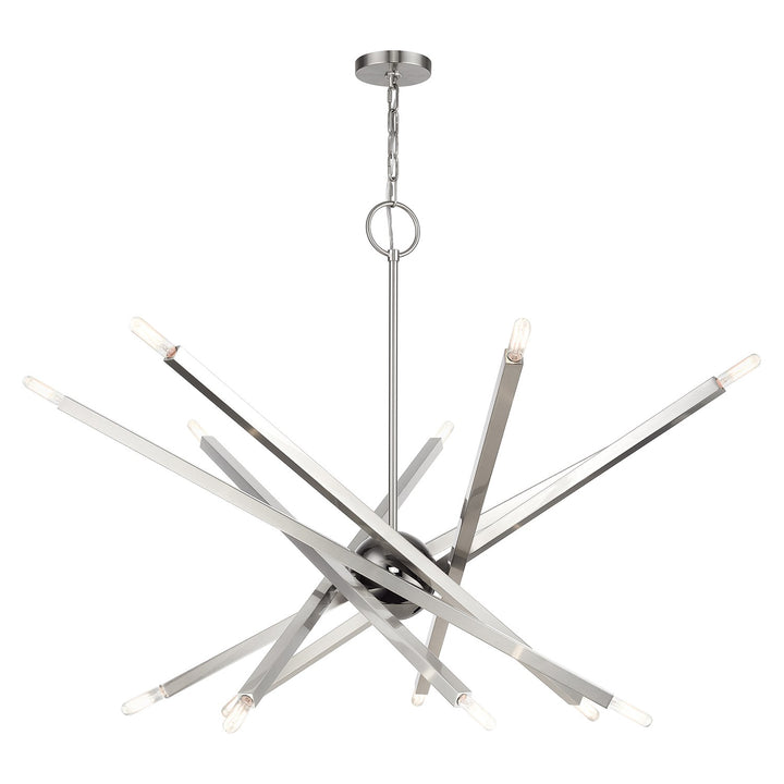 14 Light Brushed Nickel Extra Large Foyer Chandelier