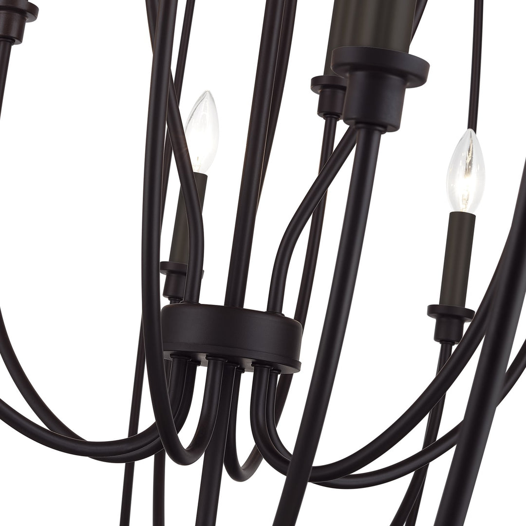 19 Light Bronze Globe Grande Foyer Chandelier