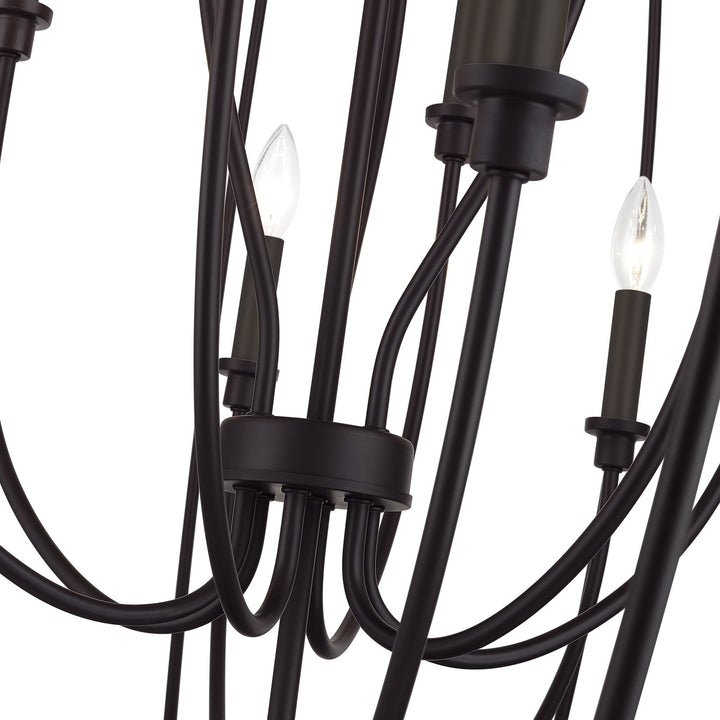 19 Light Bronze Globe Grande Foyer Chandelier