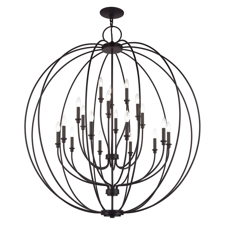19 Light Bronze Globe Grande Foyer Chandelier