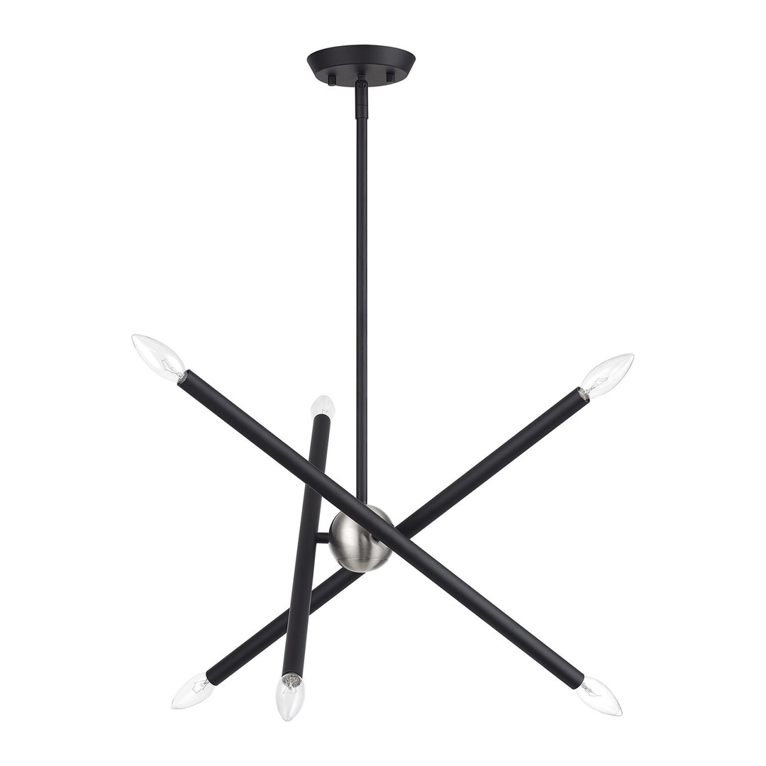 6 Light Black Small Chandelier