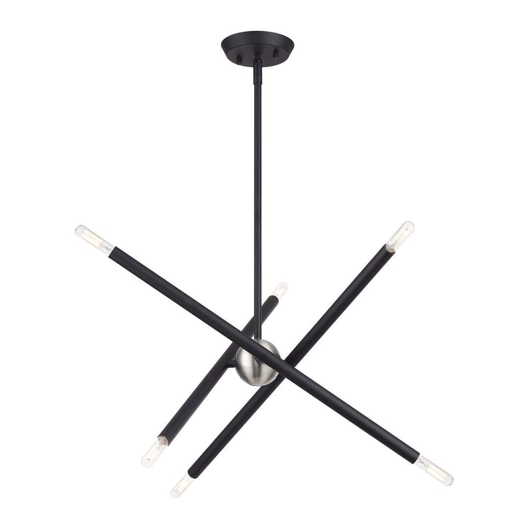 6 Light Black Small Chandelier