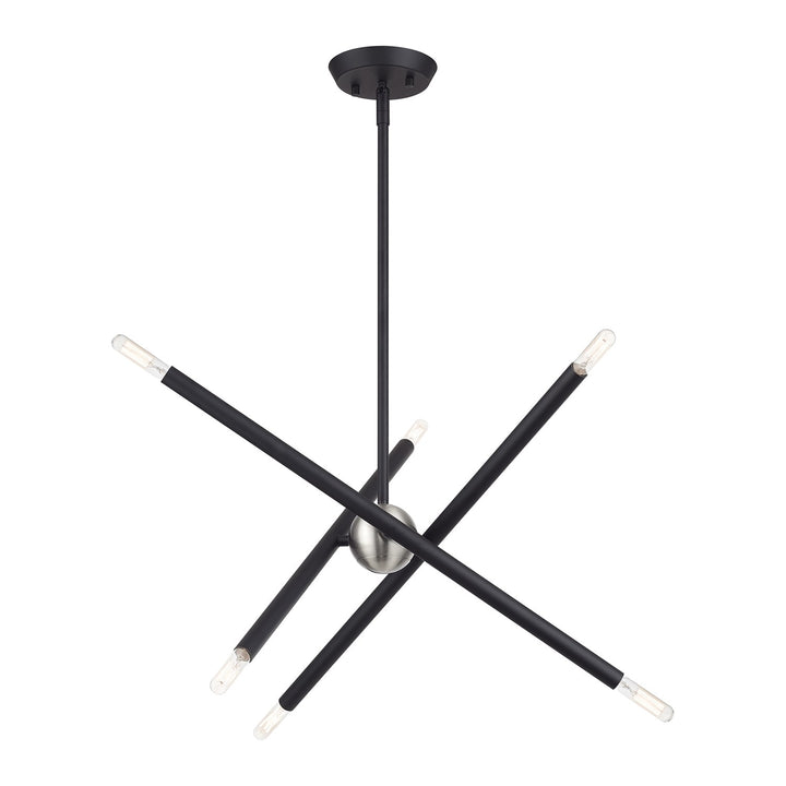 6 Light Black Small Chandelier
