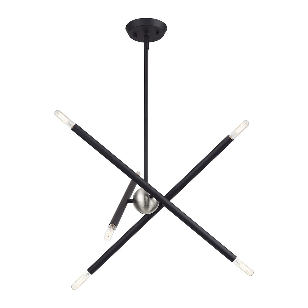 6 Light Black Small Chandelier