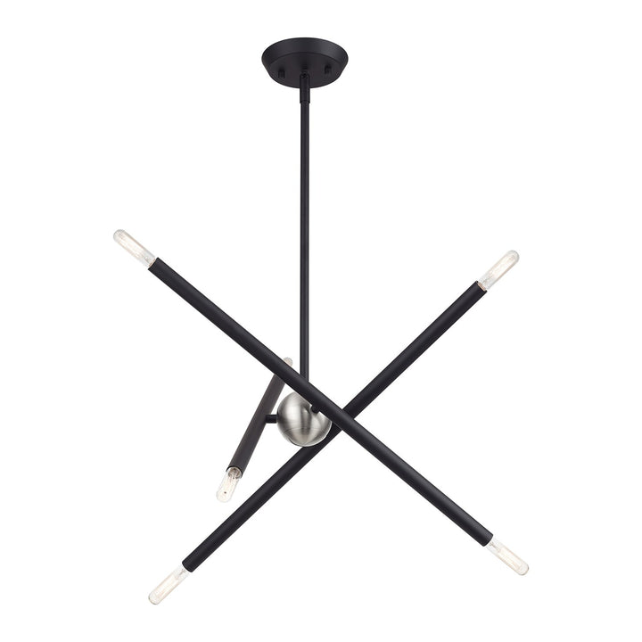 6 Light Black Small Chandelier