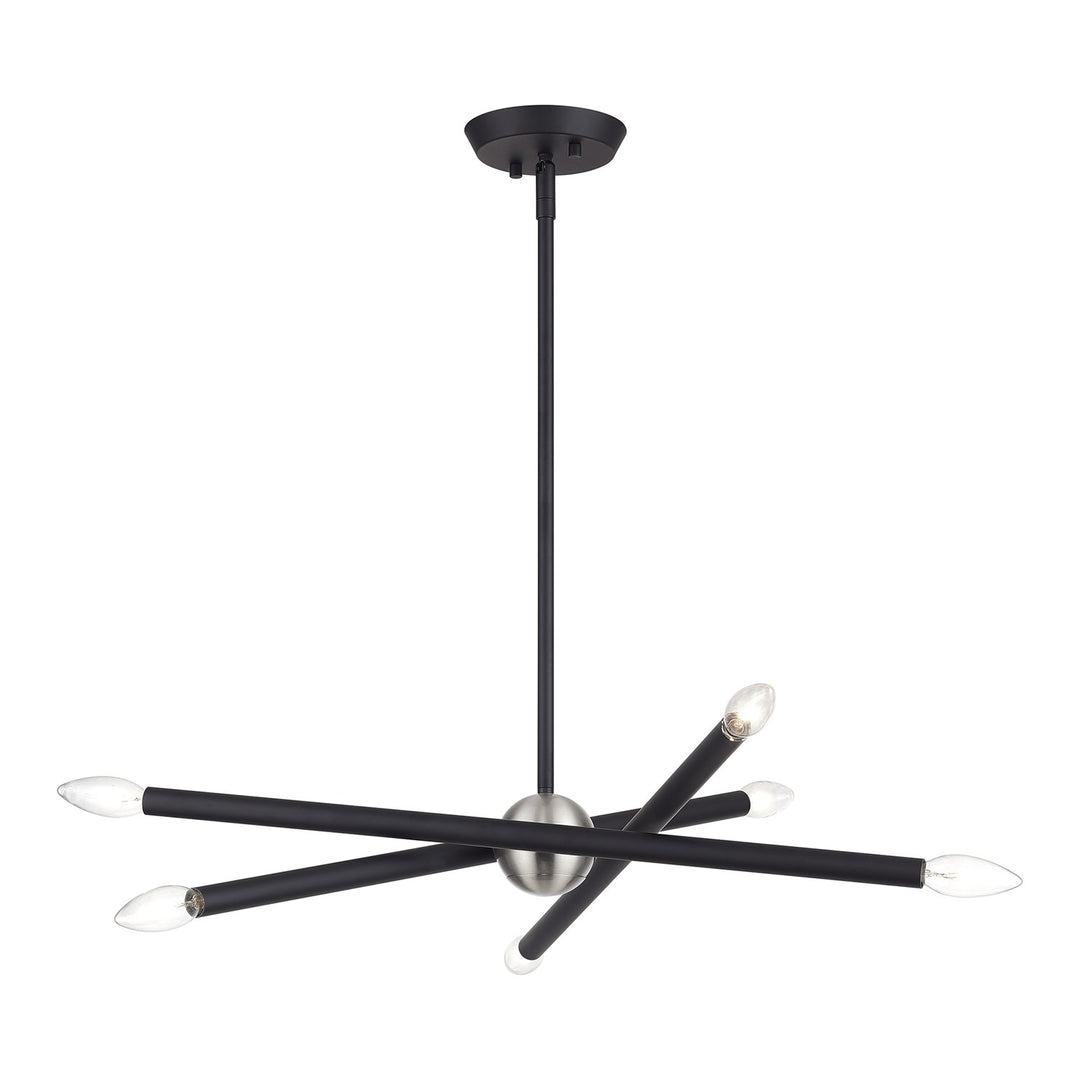 6 Light Black Small Chandelier