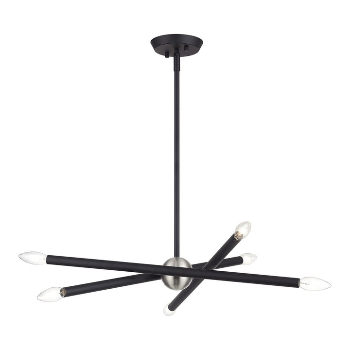 6 Light Black Small Chandelier