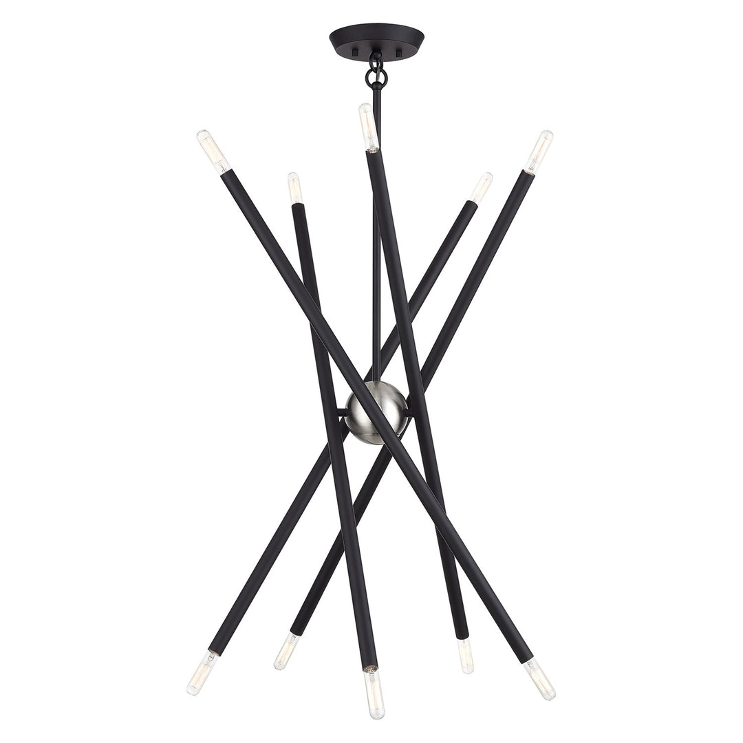 10 Light Black Medium Chandelier