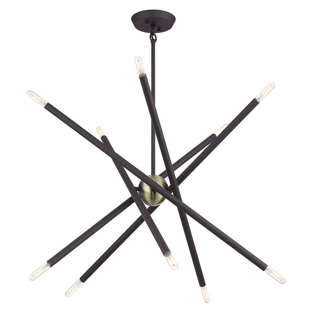 10 Light Bronze Medium Chandelier