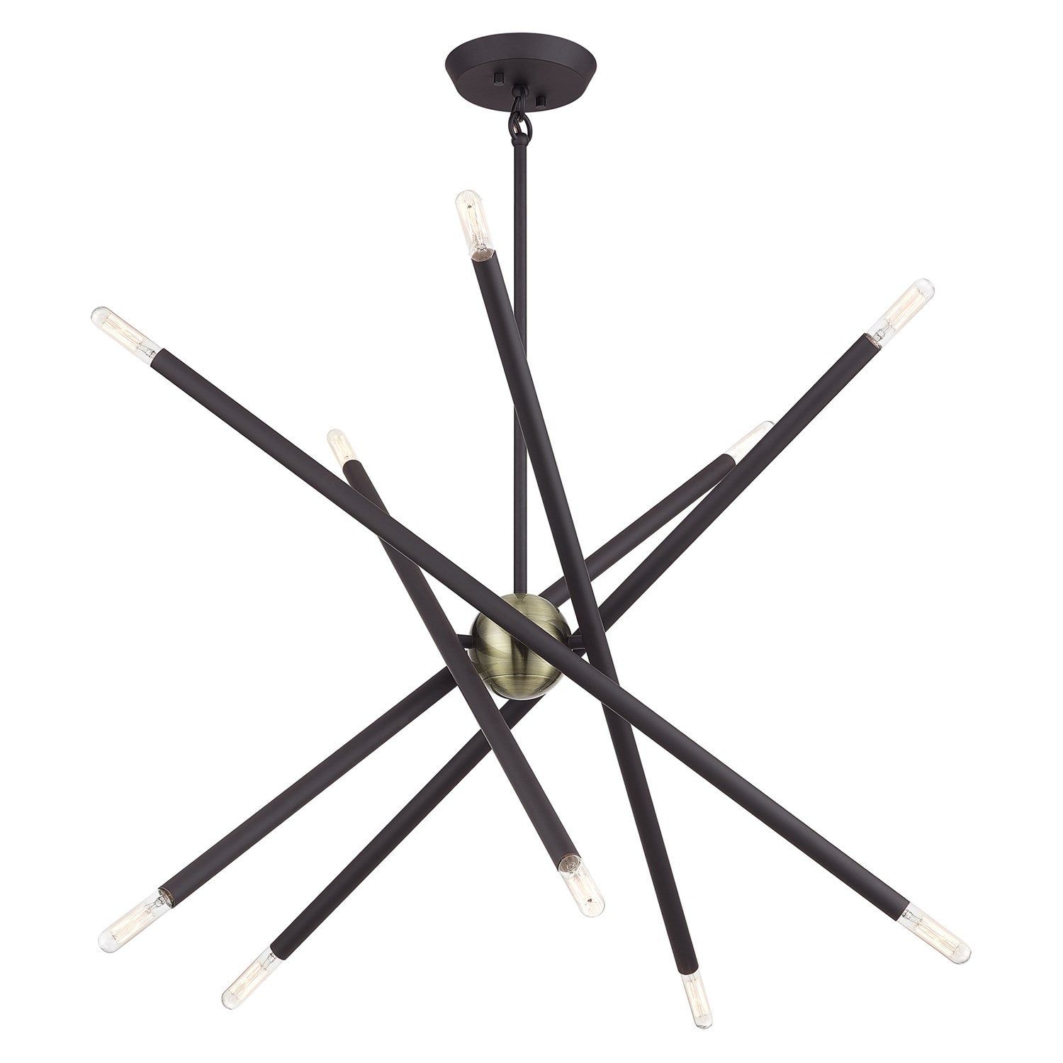 10 Light Bronze Medium Chandelier