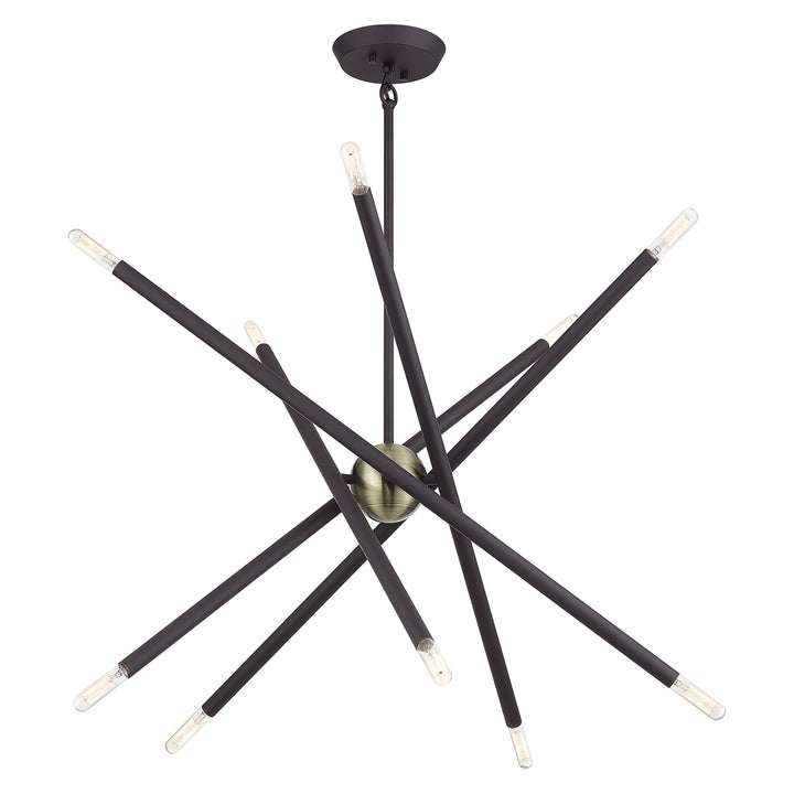 10 Light Bronze Medium Chandelier