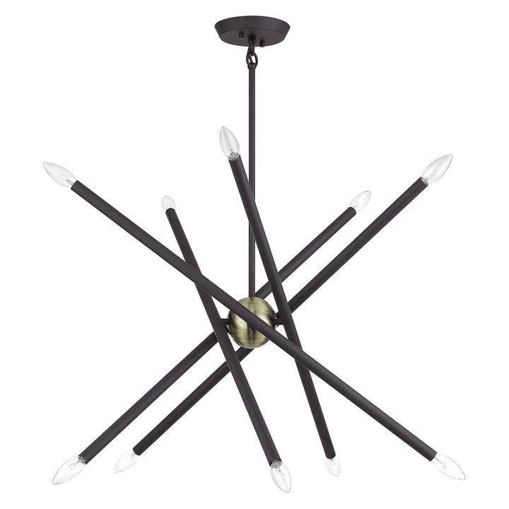 10 Light Bronze Medium Chandelier