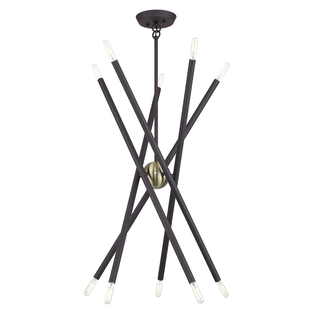 10 Light Bronze Medium Chandelier