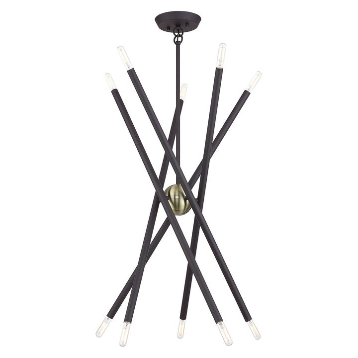 10 Light Bronze Medium Chandelier