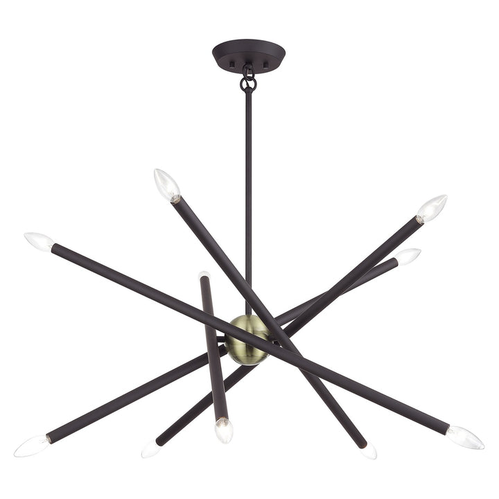10 Light Bronze Medium Chandelier