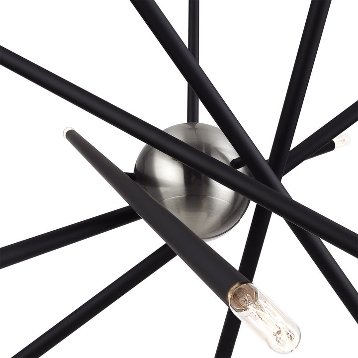 12 Light Black Large Chandelier