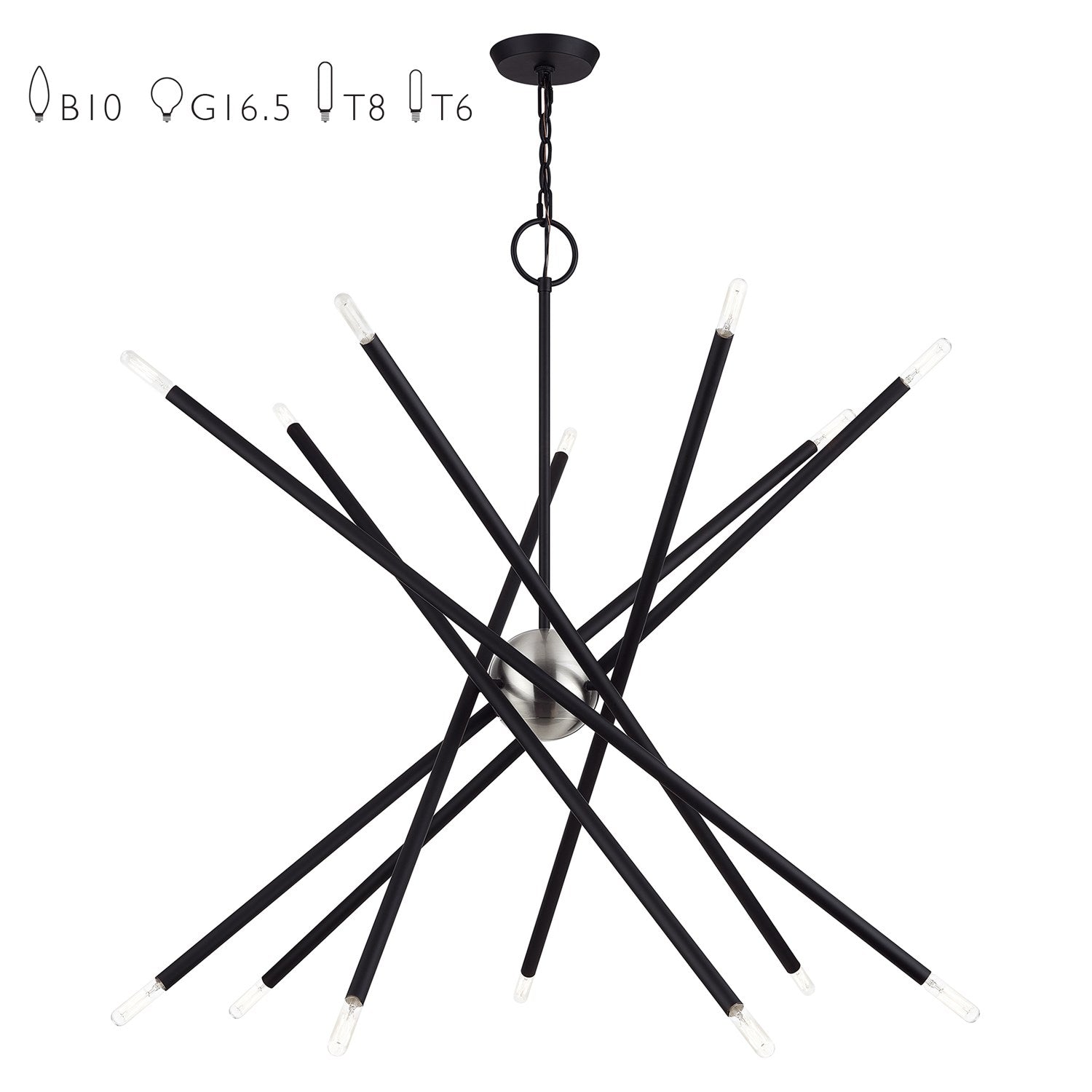 14 Light Black Extra Large Foyer Chandelier by Livex Lighting