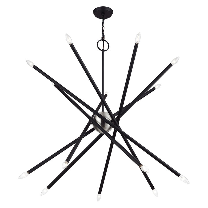 14 Light Black Extra Large Foyer Chandelier