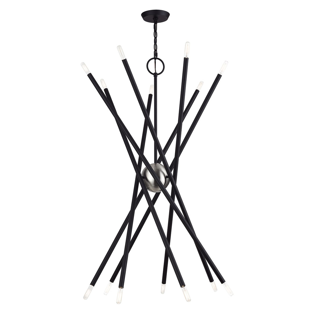 14 Light Black Extra Large Foyer Chandelier