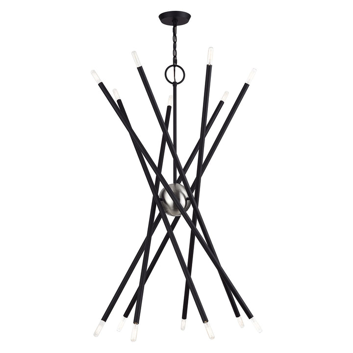 14 Light Black Extra Large Foyer Chandelier