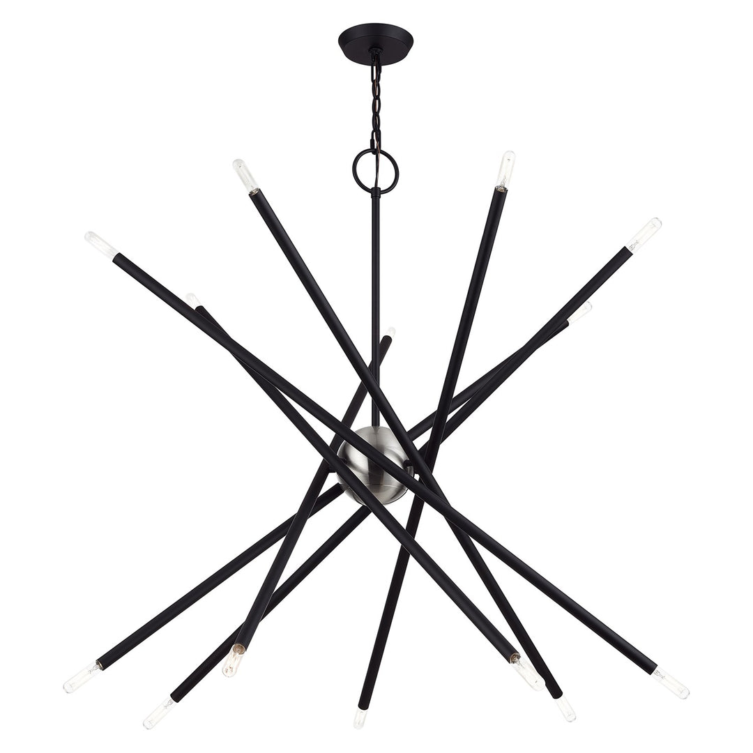 14 Light Black Extra Large Foyer Chandelier