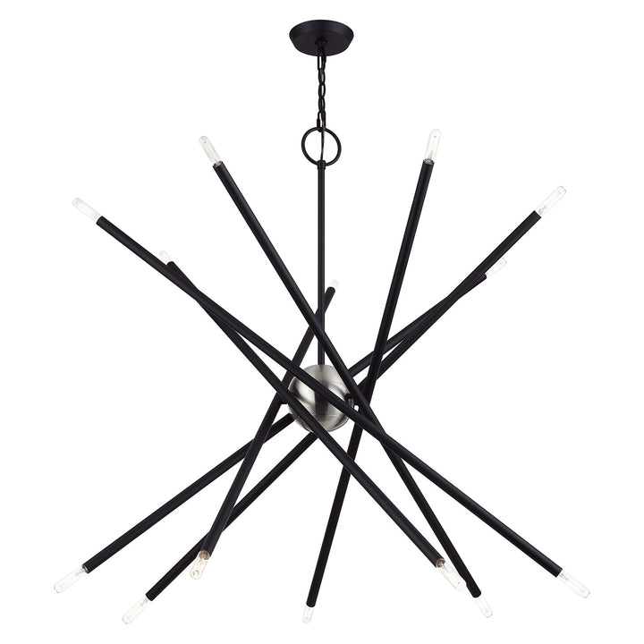 14 Light Black Extra Large Foyer Chandelier
