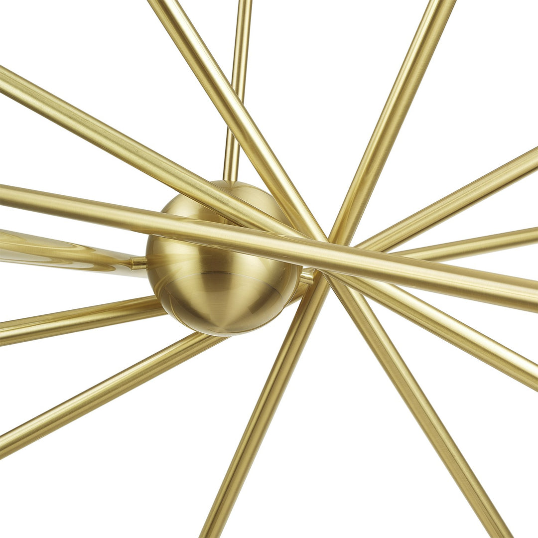 14 Light Satin Brass Extra Large Foyer Chandelier