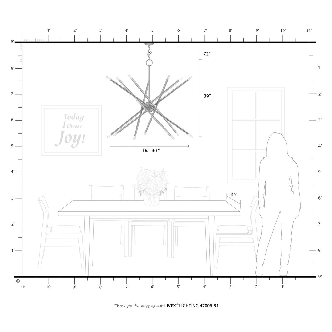 14 Light Brushed Nickel Extra Large Foyer Chandelier