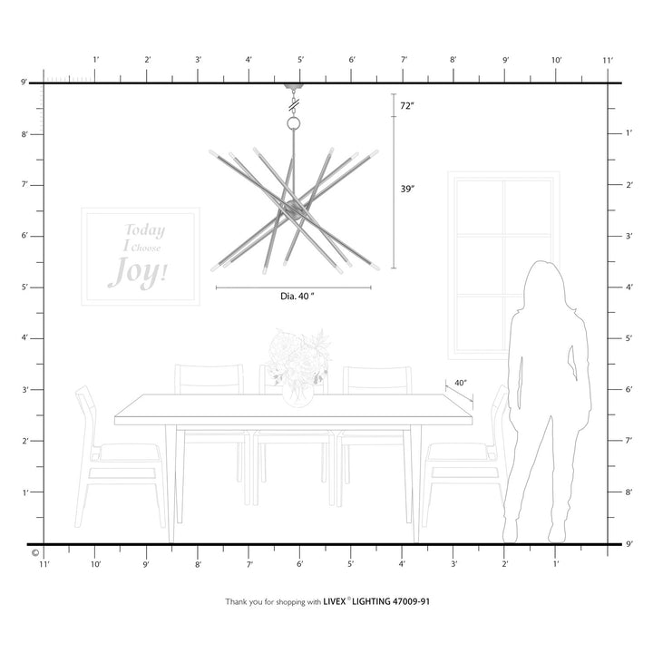 14 Light Brushed Nickel Extra Large Foyer Chandelier