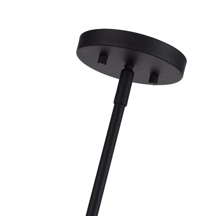 8 Light Black Medium Chandelier With Brushed Nickel Accents