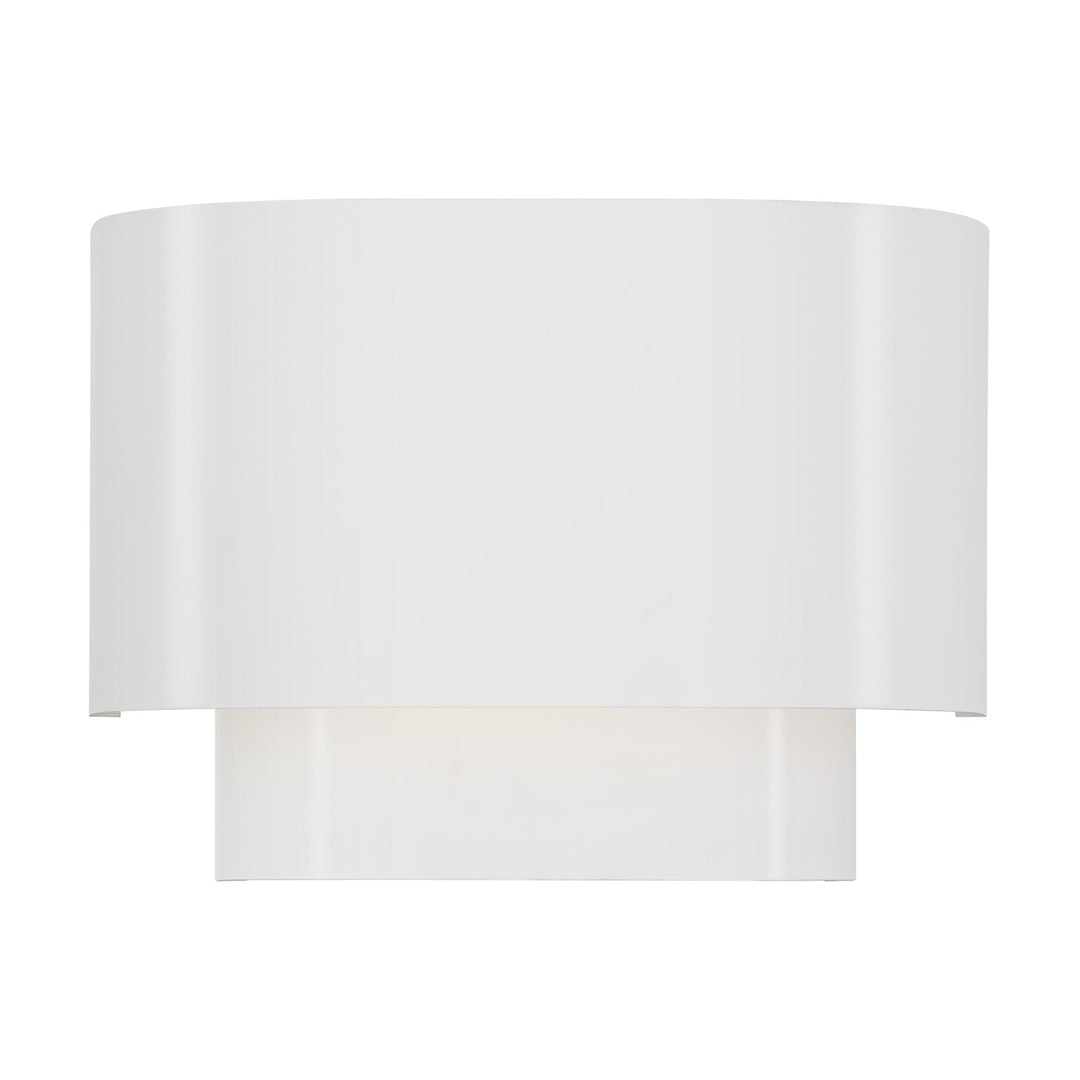 1 Light White Ada Sconce With White Metal Shade With Shiny White Inside by Livex Lighting