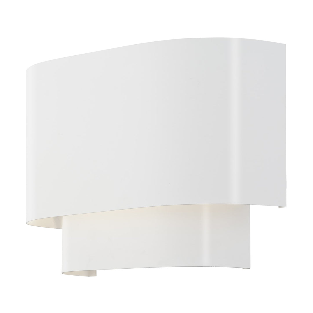 1 Light White Ada Sconce With White Metal Shade With Shiny White Inside