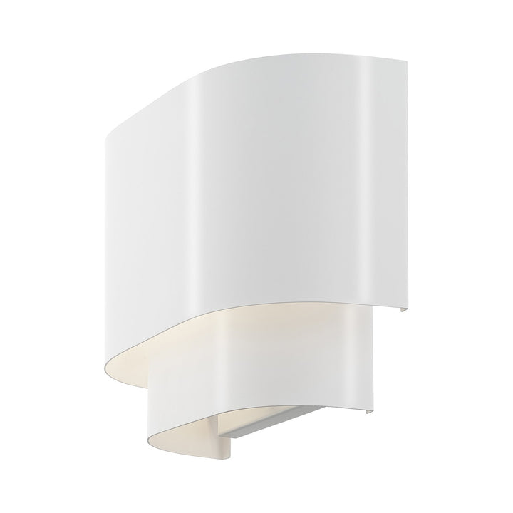 1 Light White Ada Sconce With White Metal Shade With Shiny White Inside
