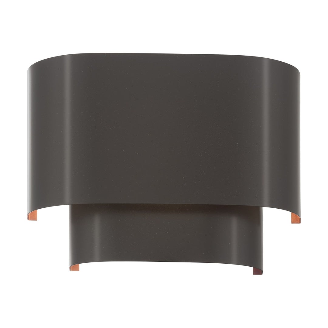 1 Light English Bronze Ada Sconce With English Bronze Metal Shade