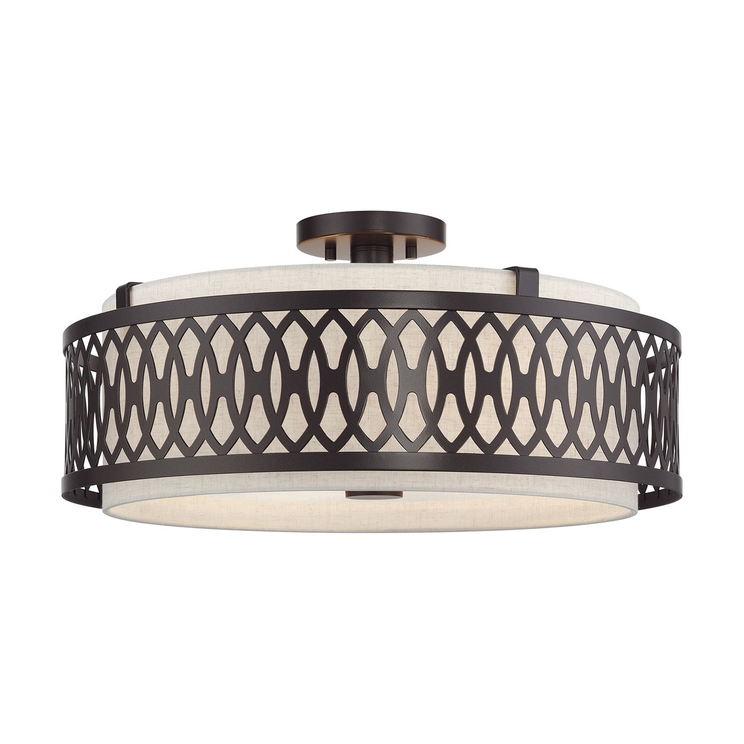 4 Light English Bronze Extra Large Semi-Flush by Livex Lighting