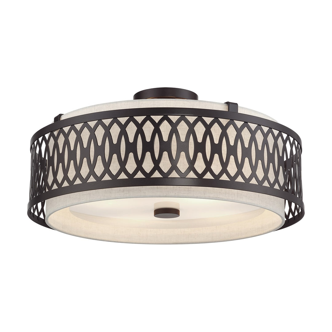 4 Light English Bronze Extra Large Semi-Flush