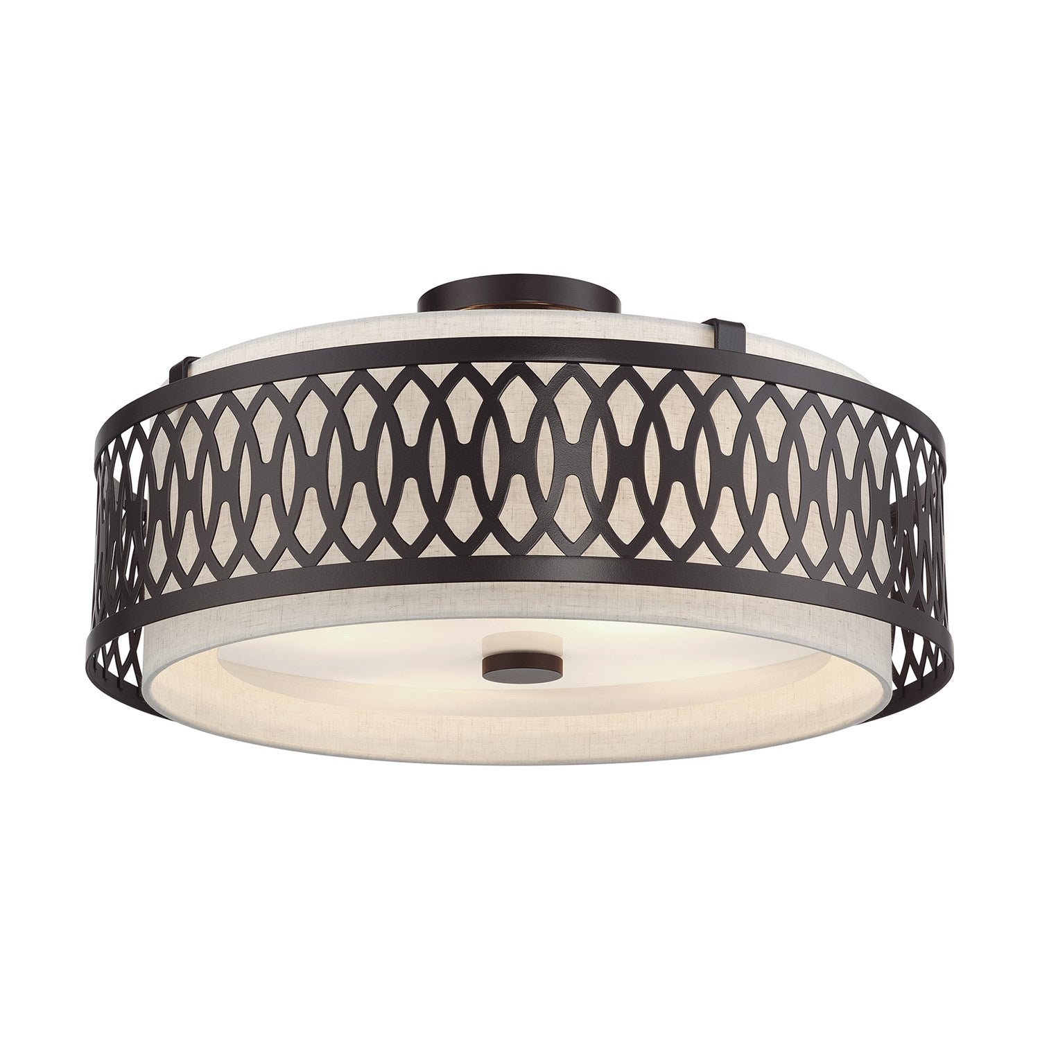 4 Light English Bronze Extra Large Semi-Flush