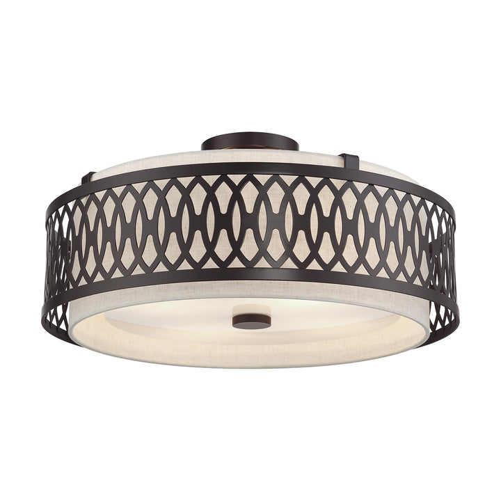 4 Light English Bronze Extra Large Semi-Flush