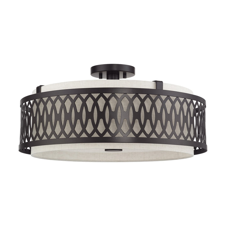 4 Light English Bronze Extra Large Semi-Flush