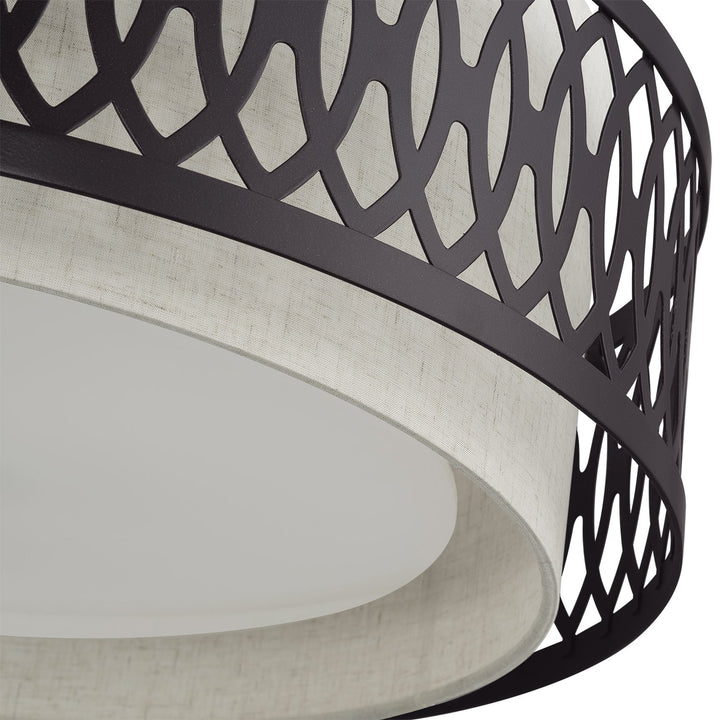 4 Light English Bronze Extra Large Semi-Flush