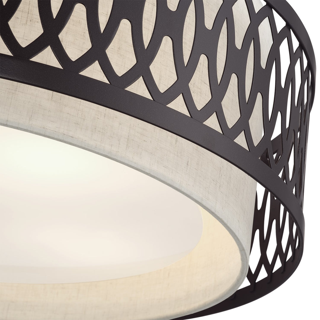 4 Light English Bronze Extra Large Semi-Flush