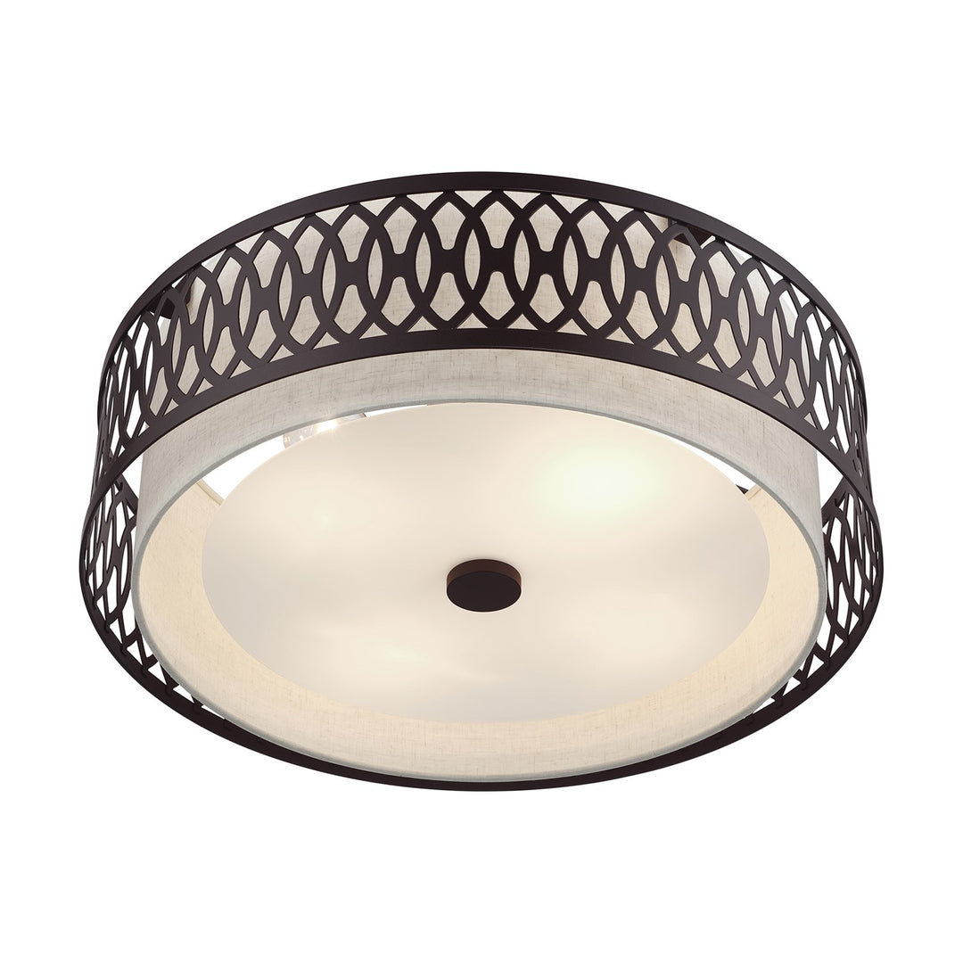 4 Light English Bronze Extra Large Semi-Flush