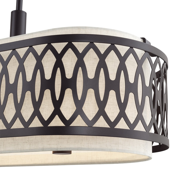 6 Light English Bronze Large Linear Chandelier With Hand Crafted Color