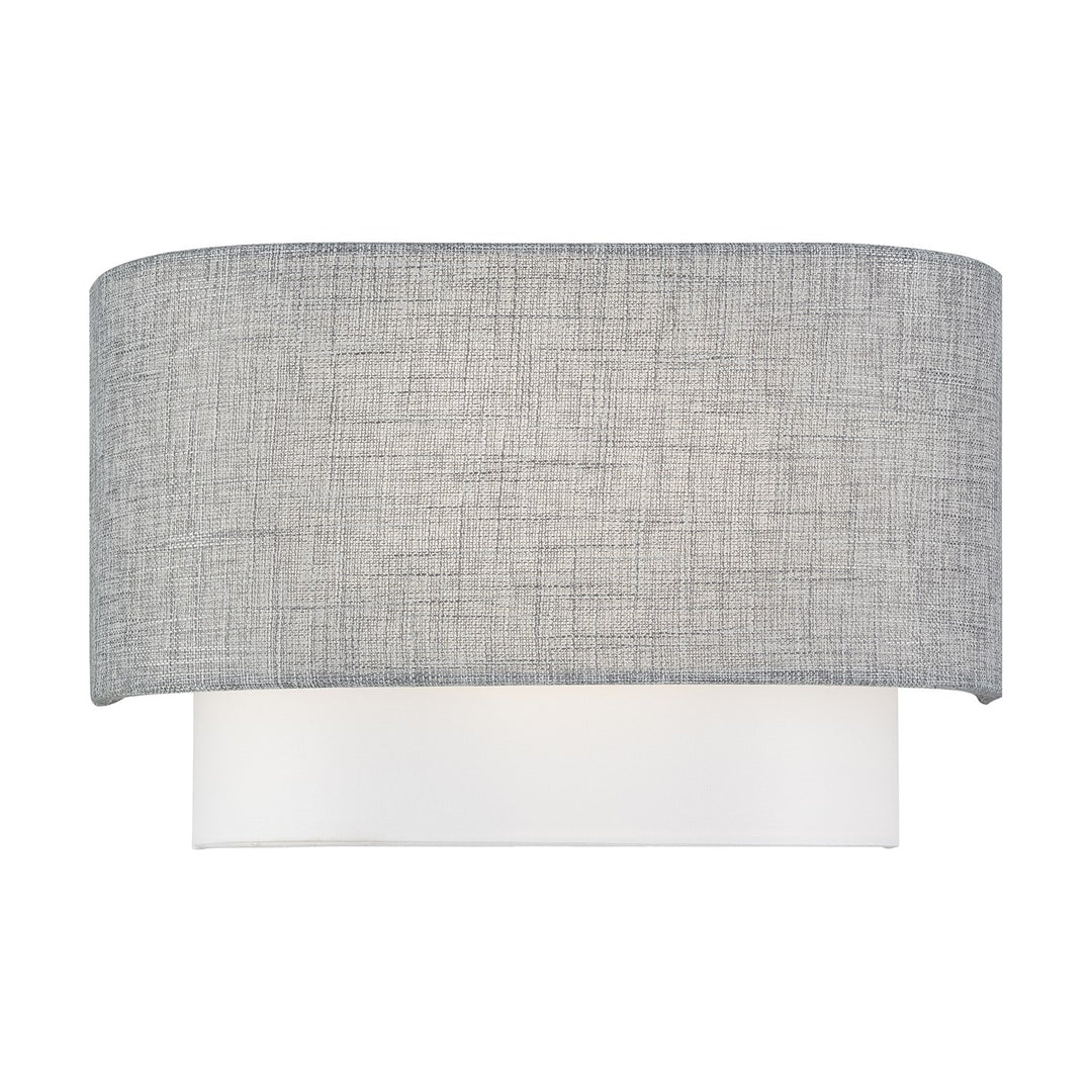 2 Light Brushed Nickel Ada Sconce With Hand Crafted Urban Gray by Livex Lighting