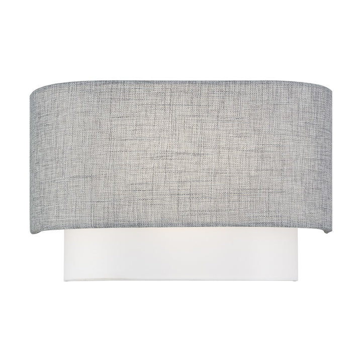 2 Light Brushed Nickel Ada Sconce With Hand Crafted Urban Gray by Livex Lighting