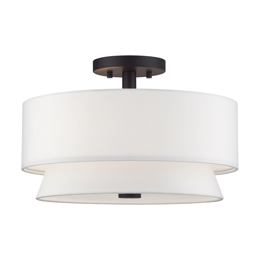 3 Light Bronze Large Semi-Flush by Livex Lighting
