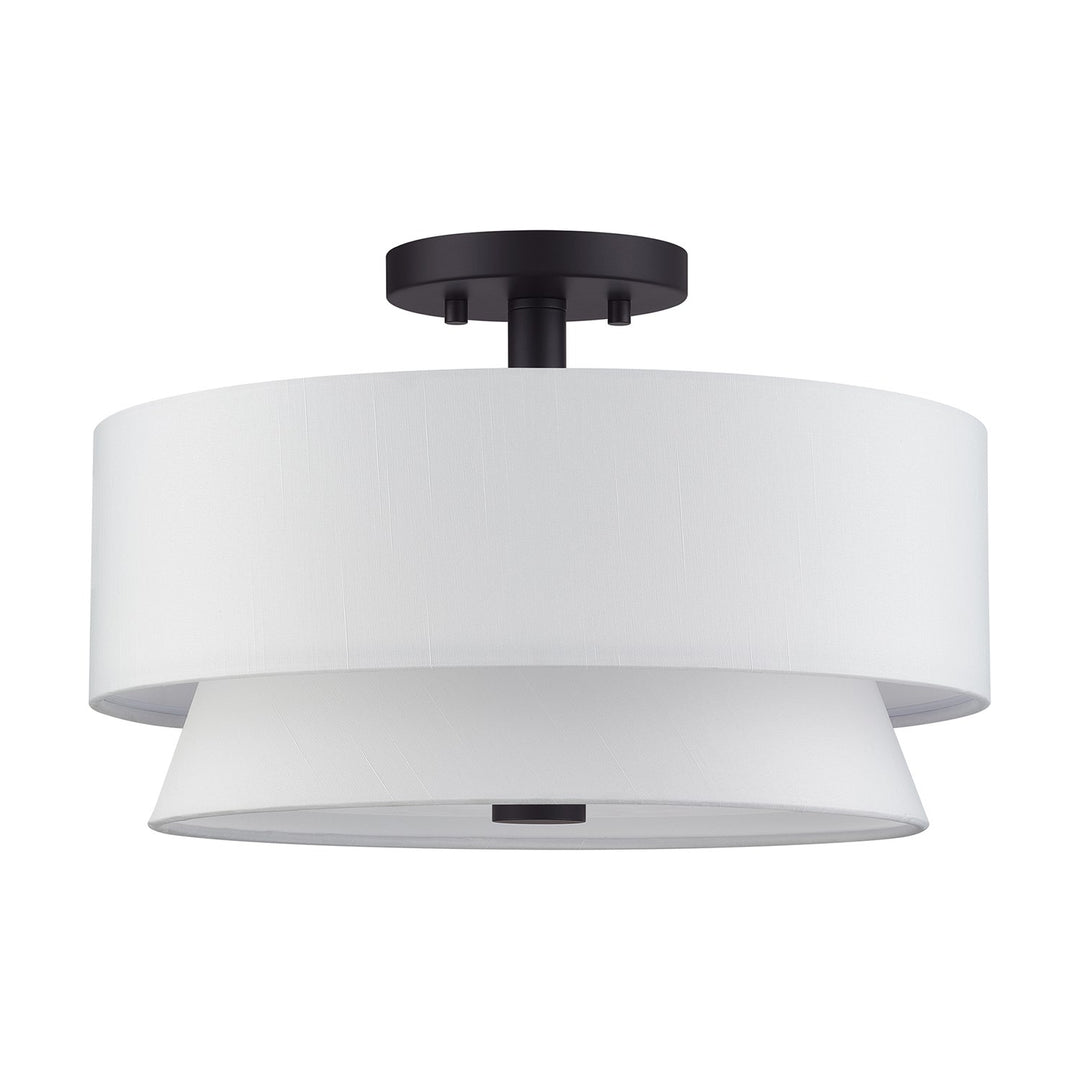 3 Light Bronze Large Semi-Flush