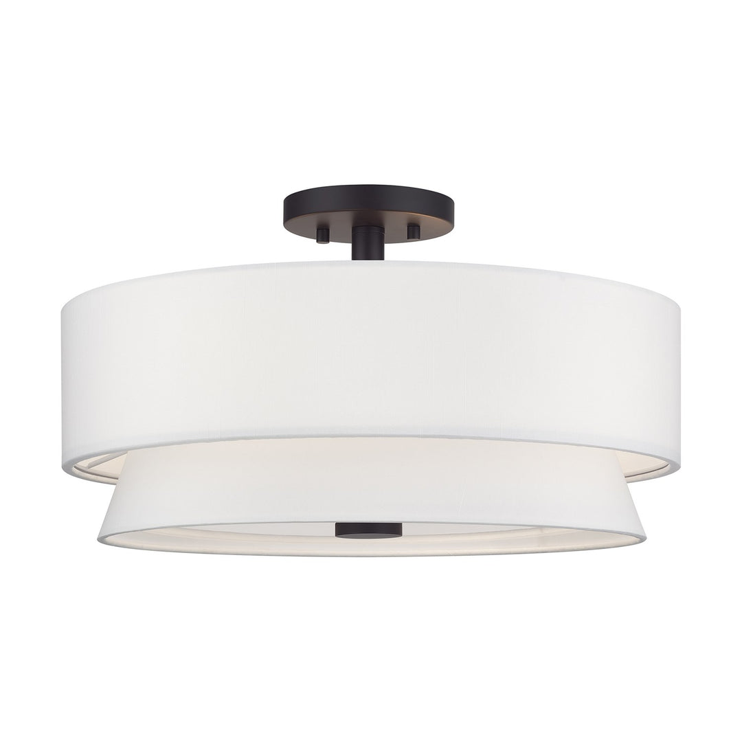 4 Light Bronze Large Semi-Flush by Livex Lighting