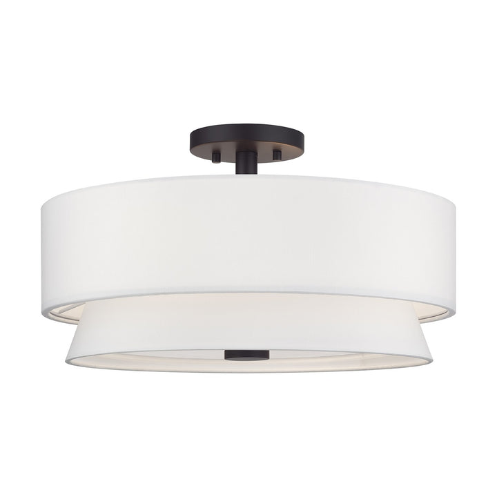 4 Light Bronze Large Semi-Flush by Livex Lighting